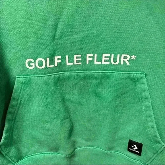 Converse Golf Le Fleur Edition Kelly Green Quarter Zip Pullover Sweatshirt S - Picture 5 of 12